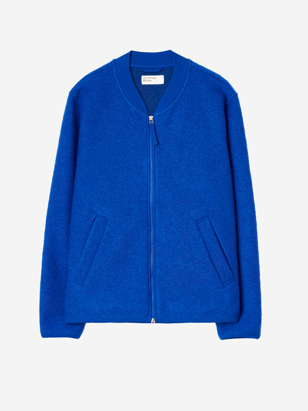 UNIVERSAL WORKS Bomber blu in lana con zip Blu Urbanstaroma