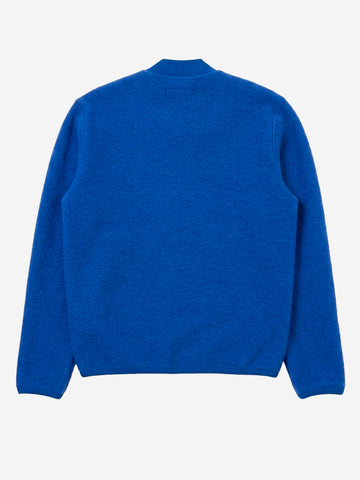 UNIVERSAL WORKS Bomber blu in lana con zip Blu