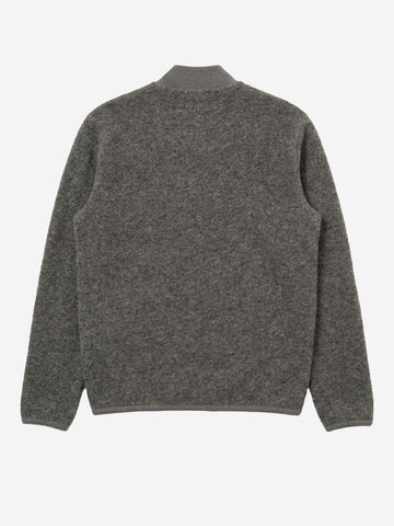UNIVERSAL WORKS Bomber grigio in lana con zip Grigio