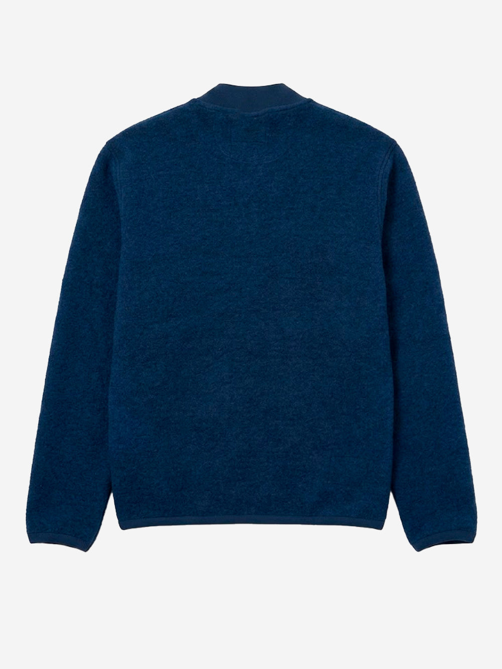 UNIVERSAL WORKS Bomber blu indigo in lana con zip Celeste Urbanstaroma