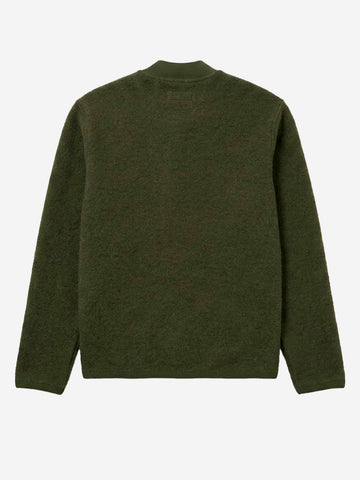 UNIVERSAL WORKS Bomber oliva in lana con zip Verde Oliva