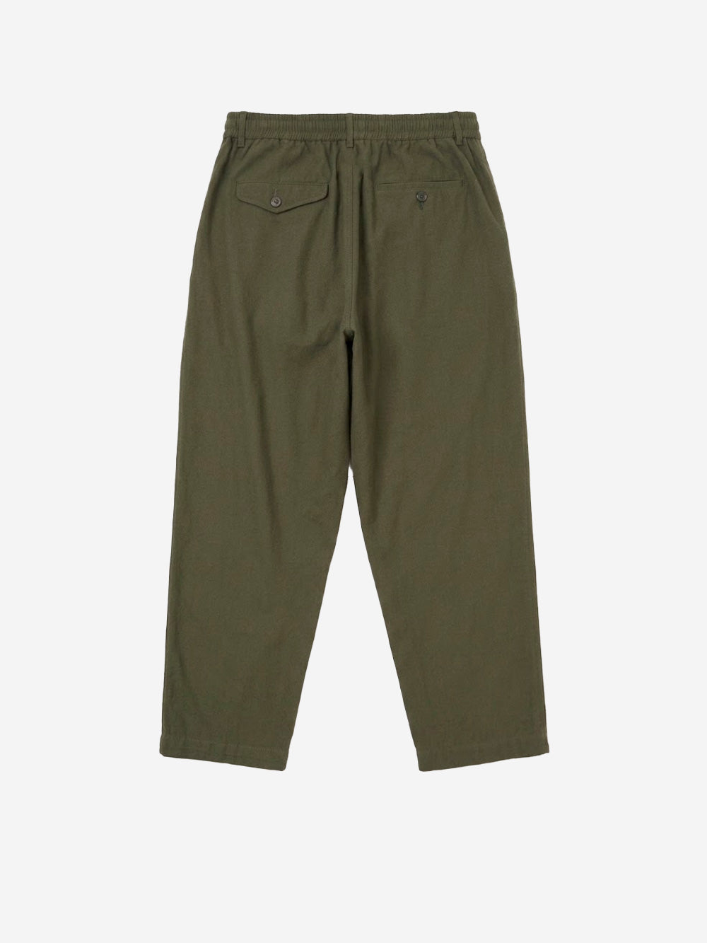 UNIVERSAL WORKS Pantaloni Brushed Moleskin Pleated Track Pant oliva Verde Oliva Urbanstaroma