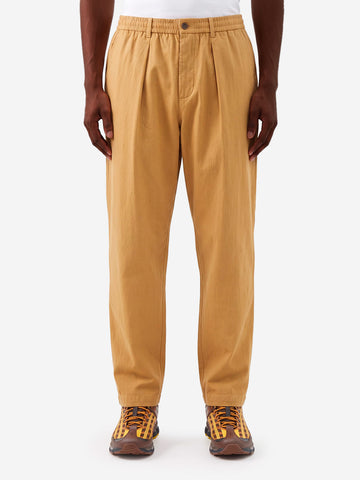 UNIVERSAL WORKS Pantaloni Brushed Moleskin Pleated Track Pant beige Sabbia