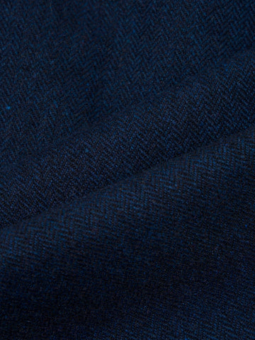 UNIVERSAL WORKS Pantaloni Wool Herringbone Pleated navy Blu scuro