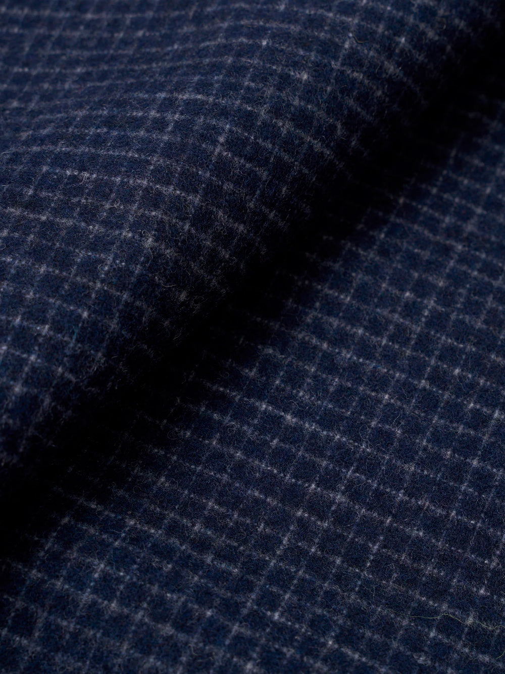 UNIVERSAL WORKS Overshirt Navy a quadri in misto lana Blu scuro Urbanstaroma