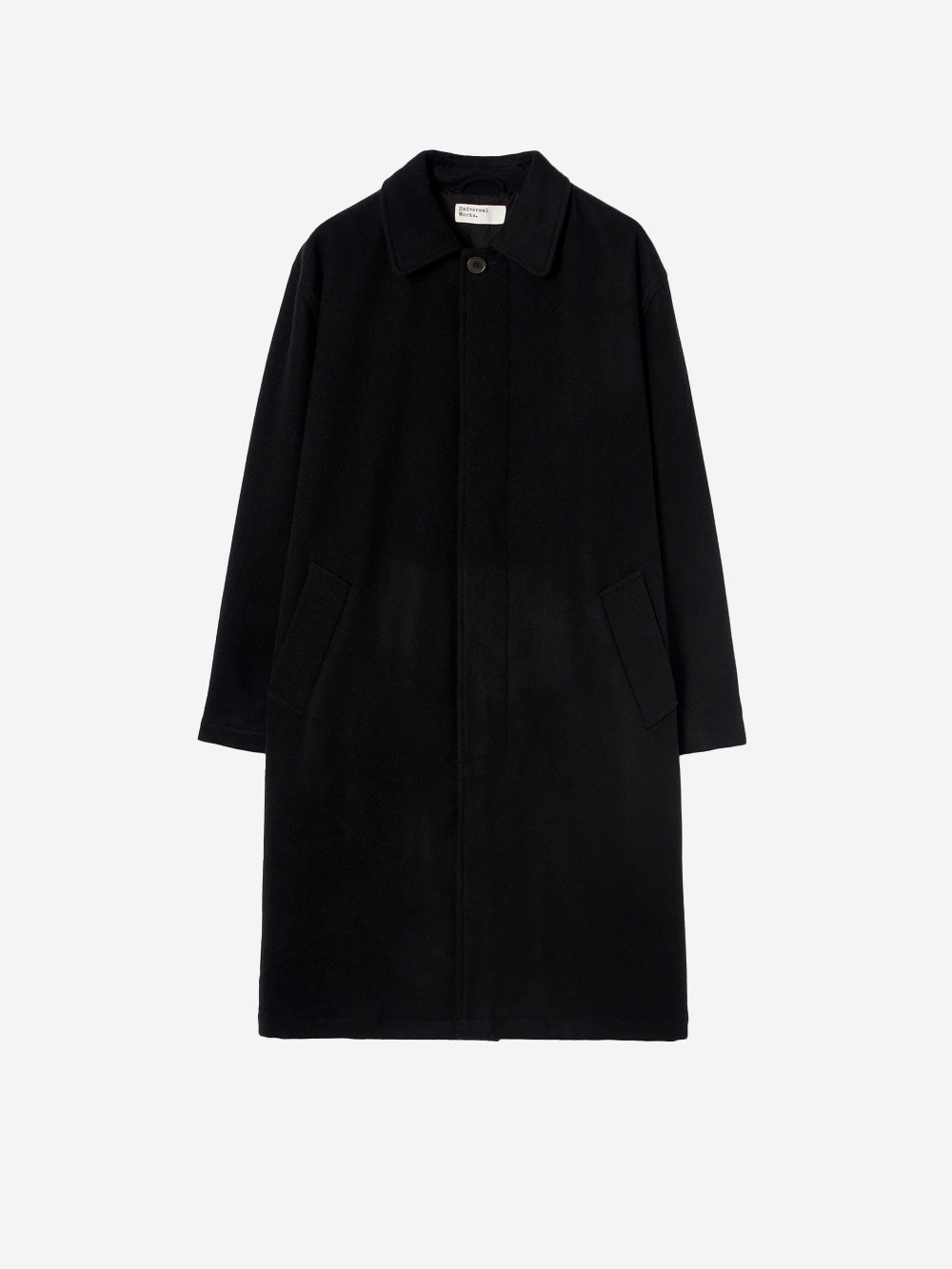 UNIVERSAL WORKS Cappotto nero Mowbray in misto lana Nero Urbanstaroma