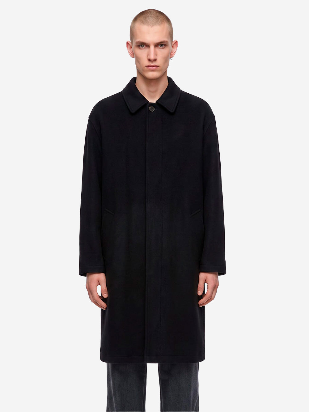 UNIVERSAL WORKS Cappotto nero Mowbray in misto lana Nero Urbanstaroma