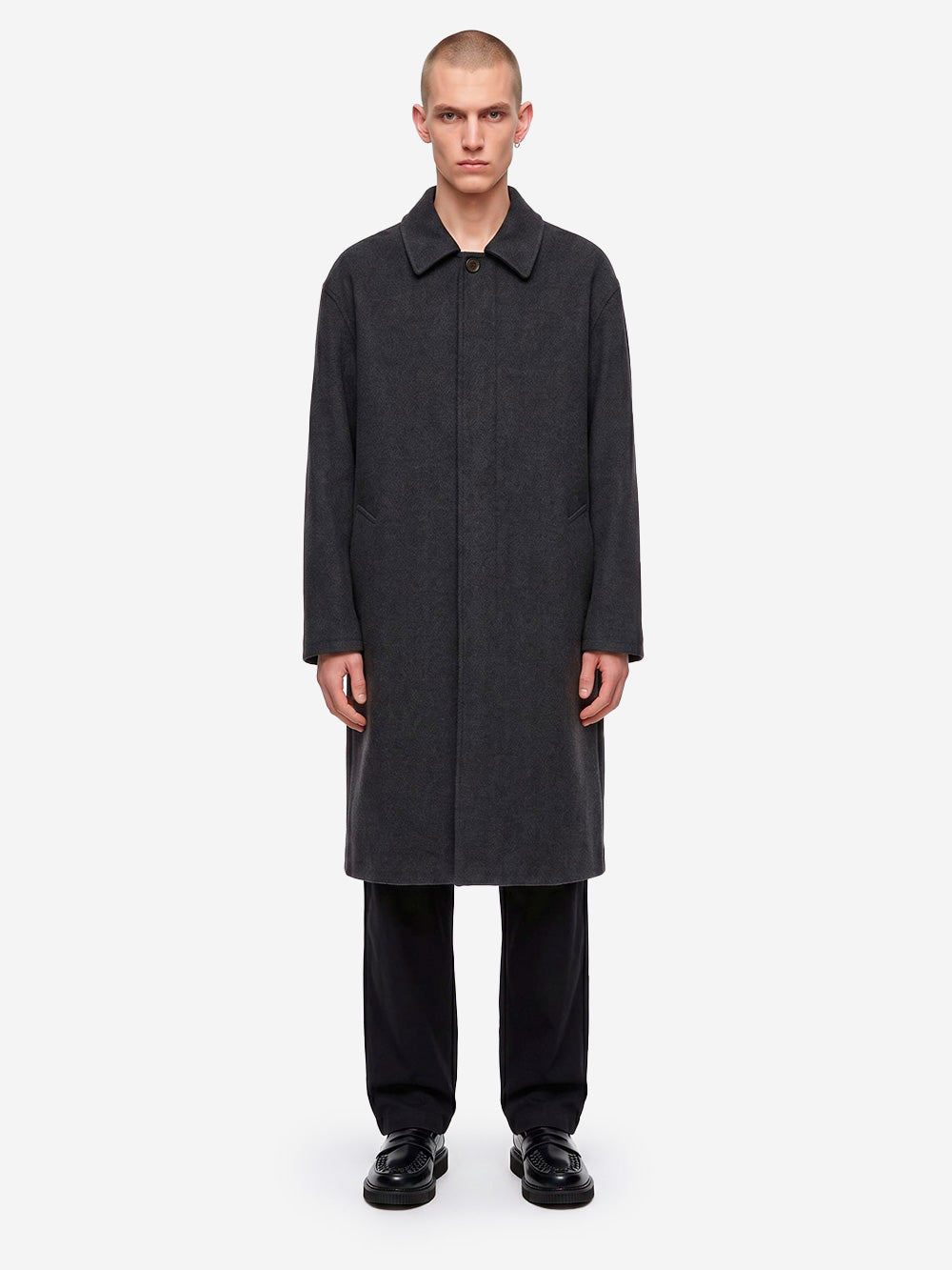 UNIVERSAL WORKS Cappotto grigio Mowbray in misto lana Grigio Urbanstaroma