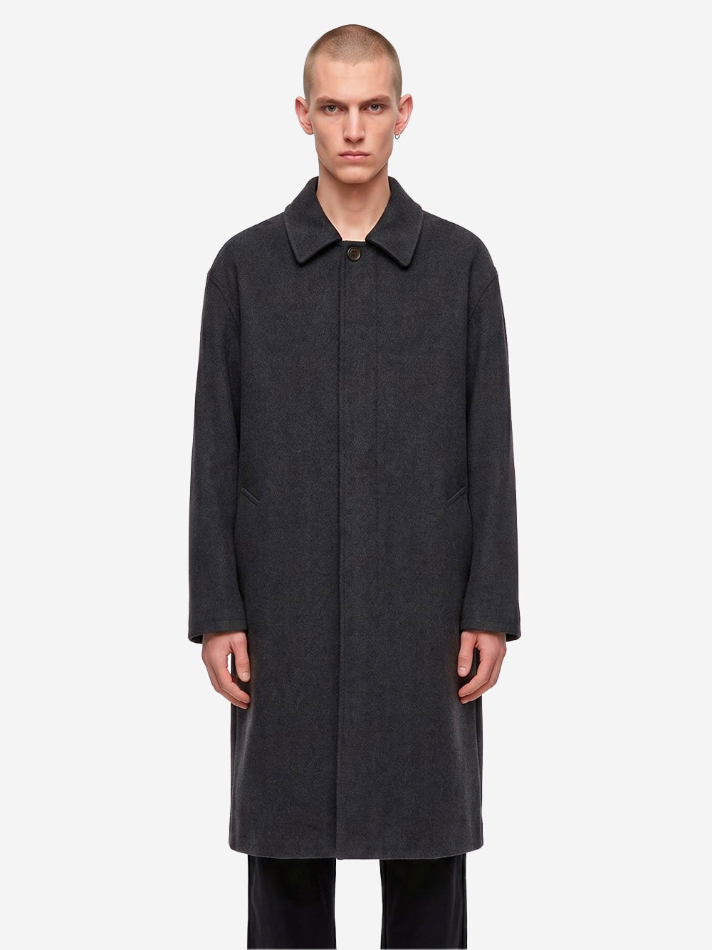 UNIVERSAL WORKS Cappotto grigio Mowbray in misto lana Grigio Urbanstaroma