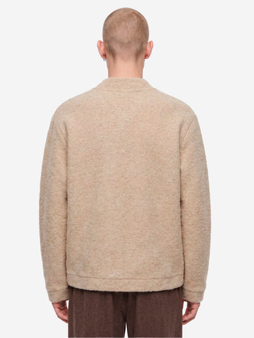 UNIVERSAL WORKS Cardigan 'Advance' beige in wool fleece beige