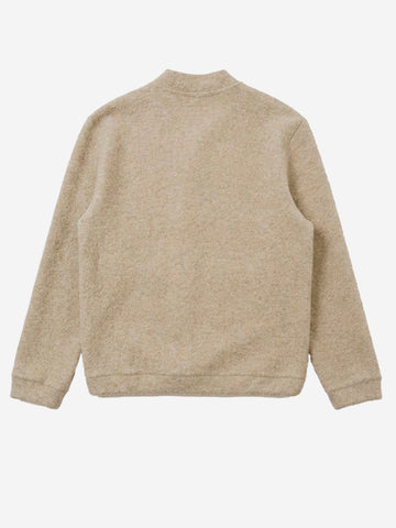 UNIVERSAL WORKS Cardigan 'Advance' beige in wool fleece beige