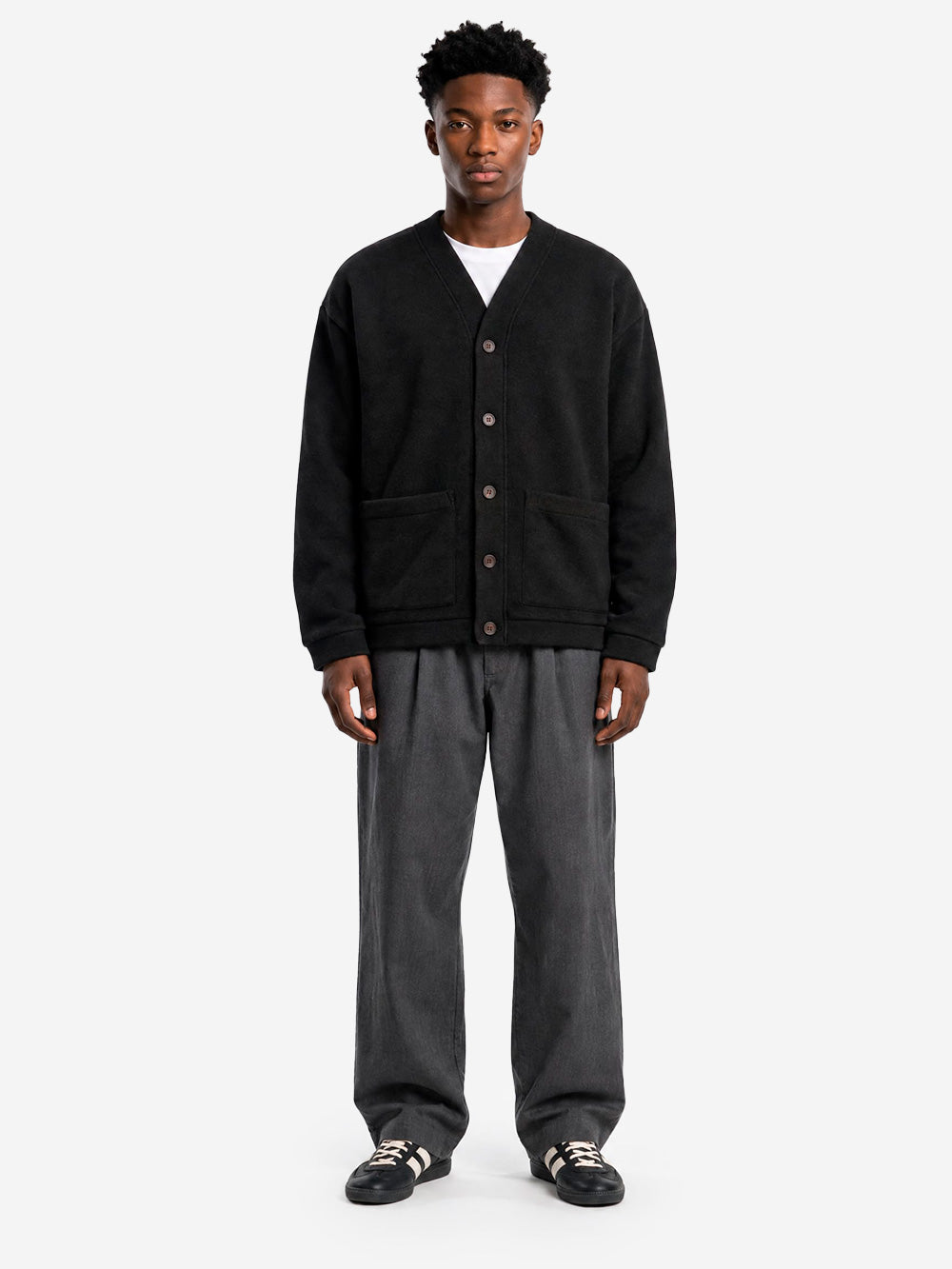 UNIVERSAL WORKS Pantaloni Oxford in cotone e lino grigi Grigio Urbanstaroma
