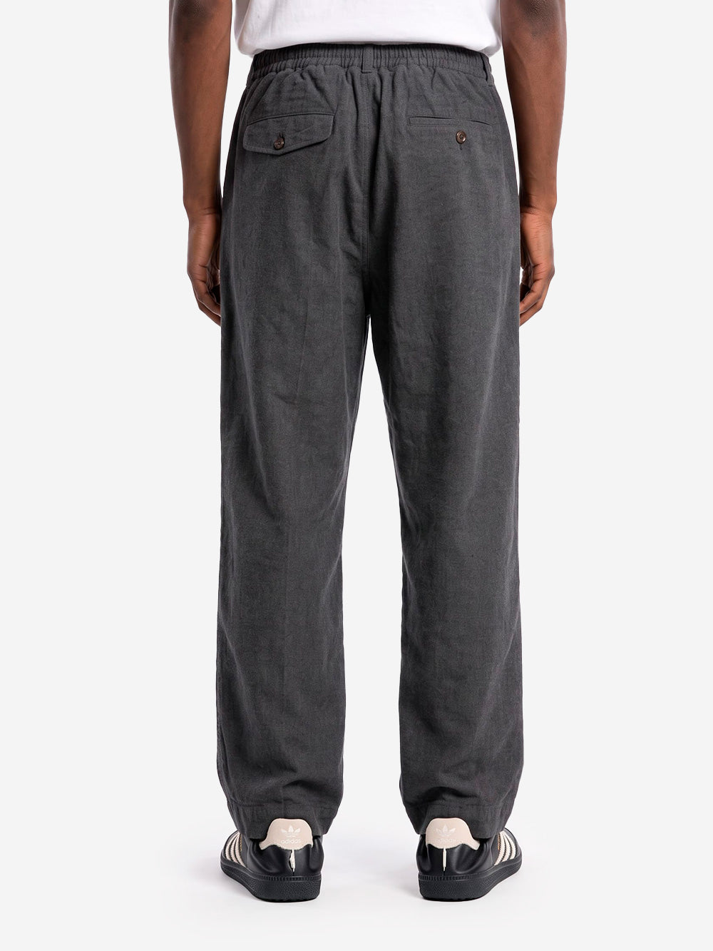 UNIVERSAL WORKS Pantaloni Oxford in cotone e lino grigi Grigio Urbanstaroma