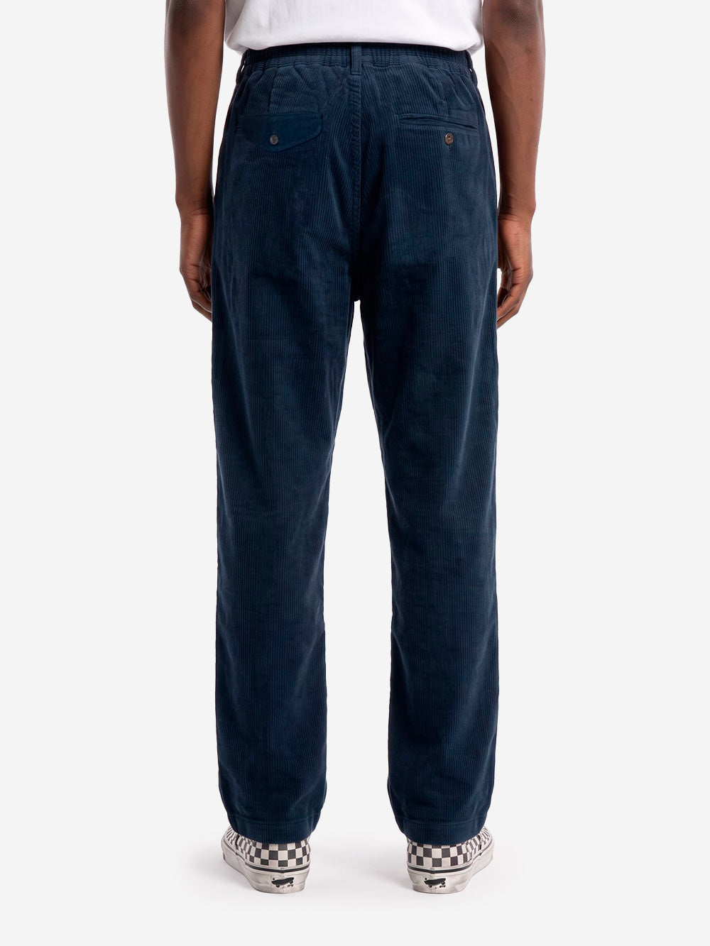 UNIVERSAL WORKS Pantaloni track navy in cotone corduroy Blu scuro Urbanstaroma