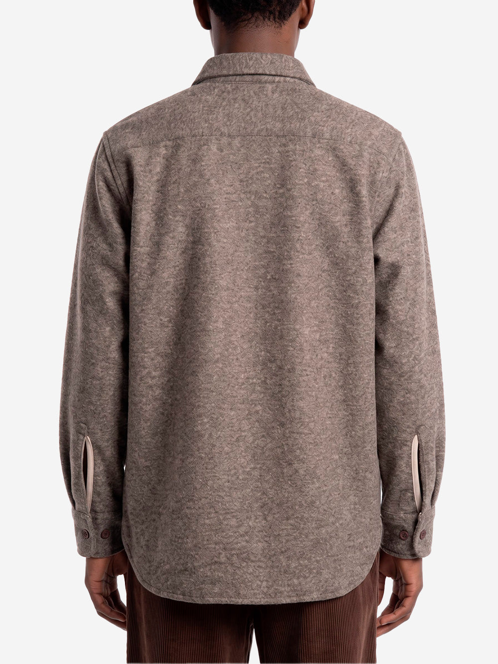 UNIVERSAL WORKS Overshirt 'Work' in misto lana con tasche sul petto Marrone chiaro Urbanstaroma