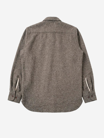 UNIVERSAL WORKS Overshirt 'Work' in misto lana con tasche sul petto Marrone chiaro