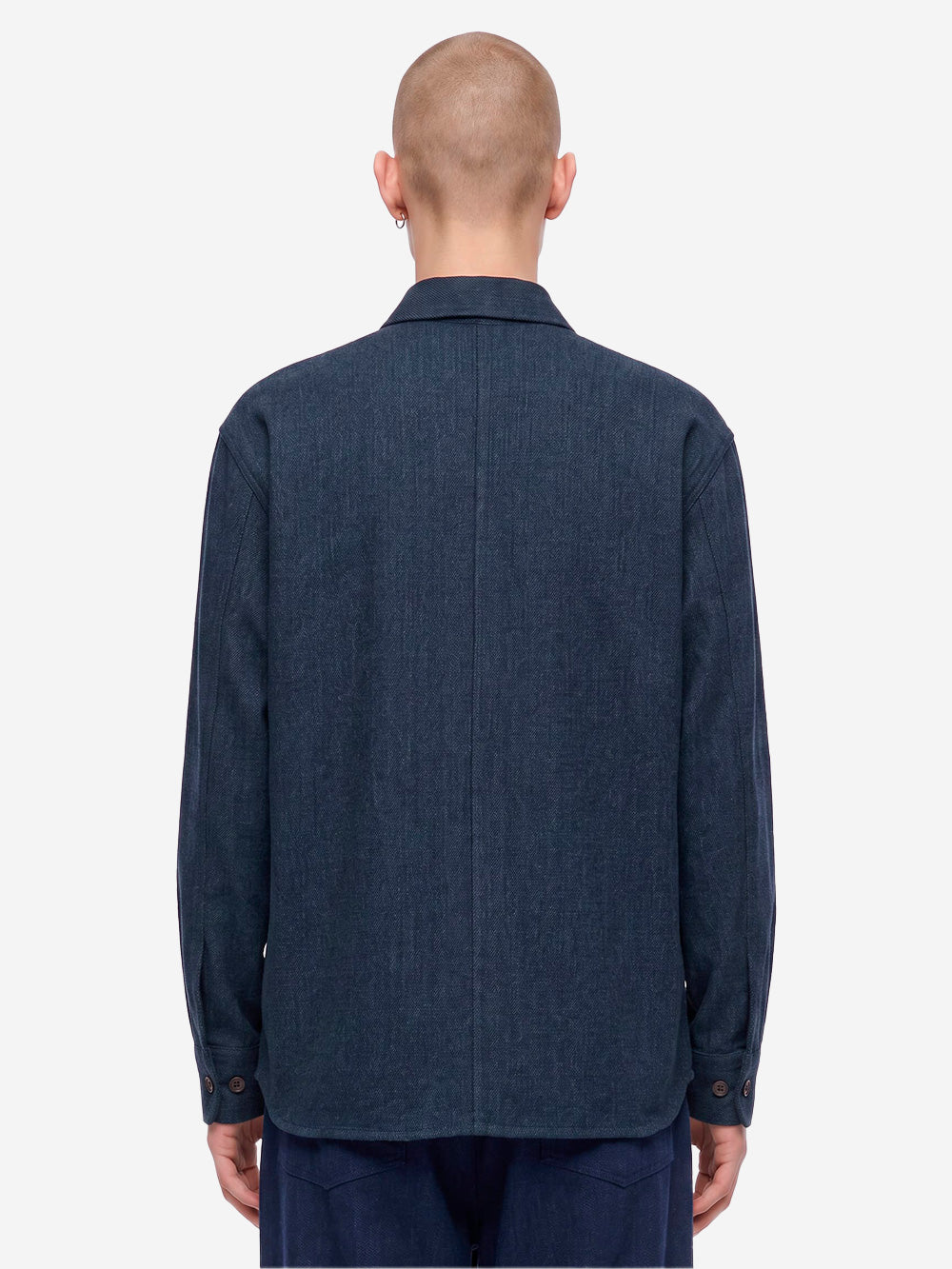 UNIVERSAL WORKS Overshirt 'Travail' in misto lana navy Blu scuro Urbanstaroma