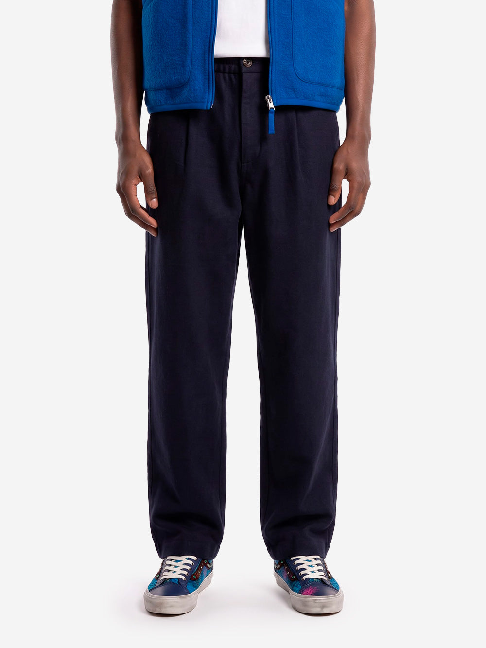 UNIVERSAL WORKS Pantaloni in misto lana con pinces Blu scuro Urbanstaroma