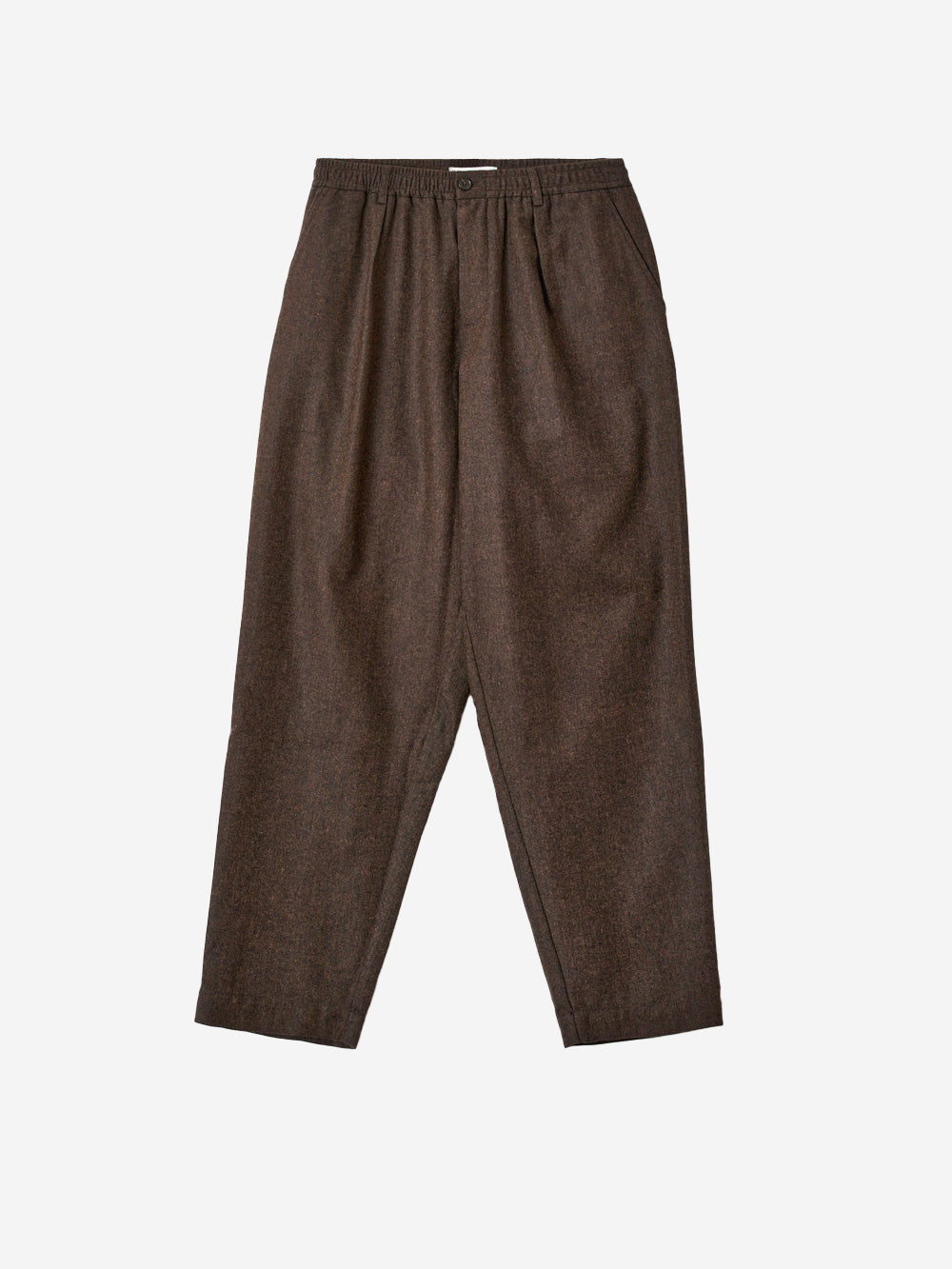 UNIVERSAL WORKS Pantaloni Wool Herringbone Pleated marroni Marrone Urbanstaroma