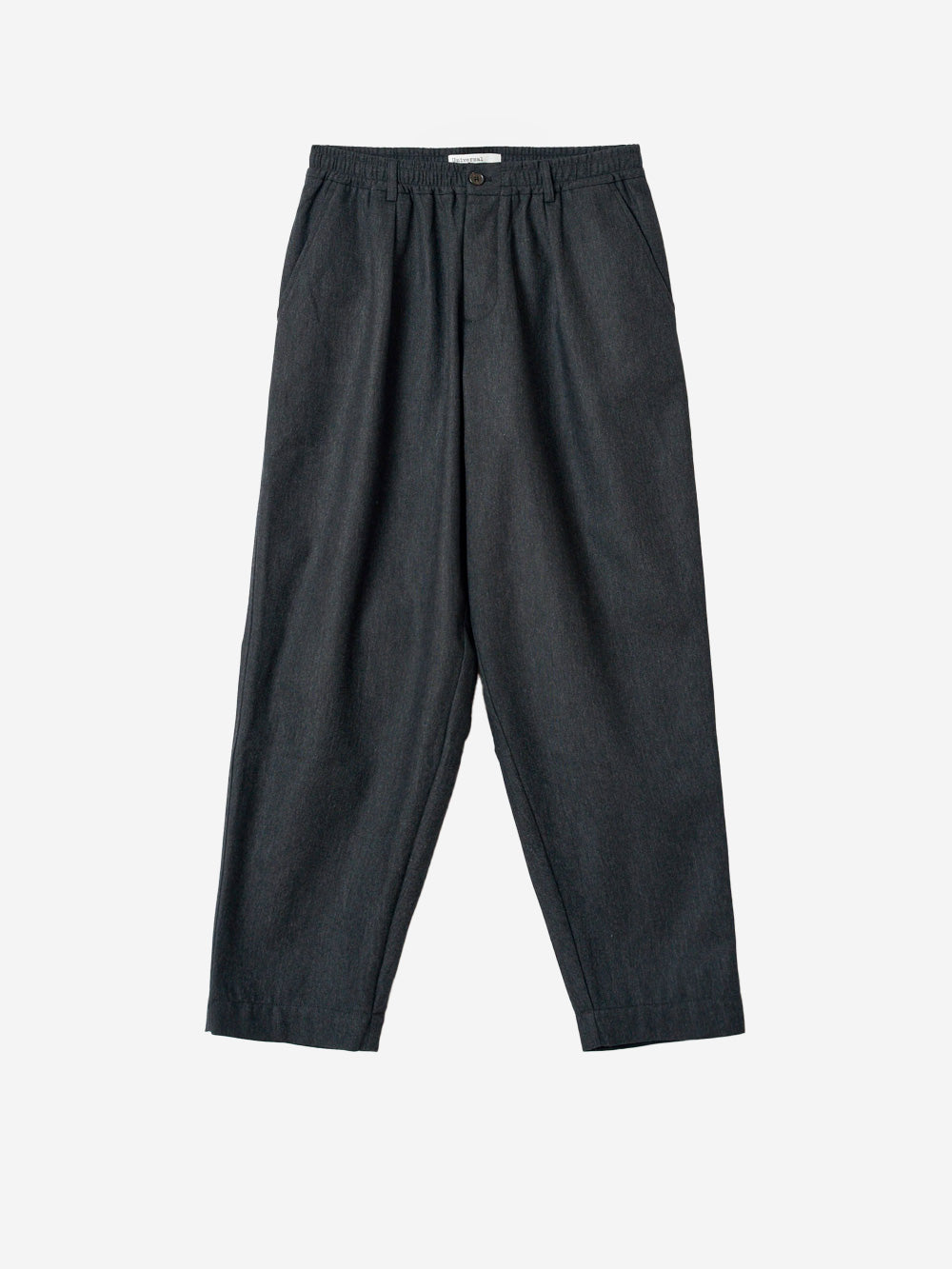 UNIVERSAL WORKS Pantaloni Wool Herringbone Pleated antracite grigio Urbanstaroma