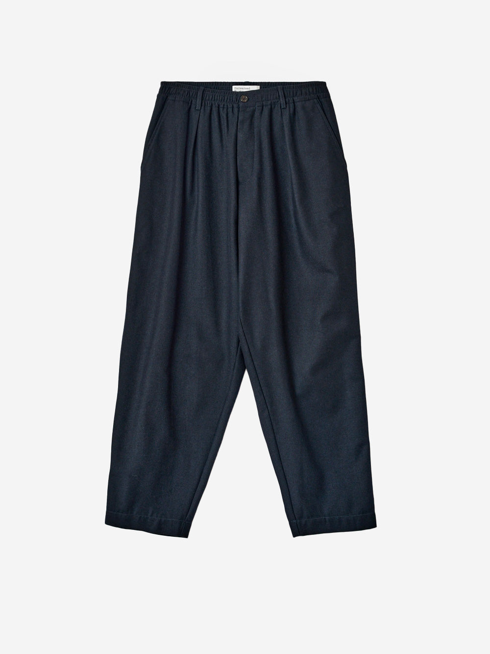 UNIVERSAL WORKS Pantaloni Wool Herringbone Pleated navy Blu scuro Urbanstaroma
