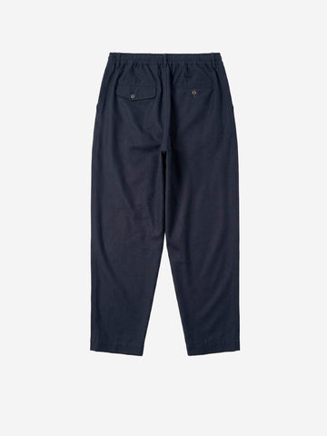 UNIVERSAL WORKS Pantaloni Wool Herringbone Pleated navy Blu scuro