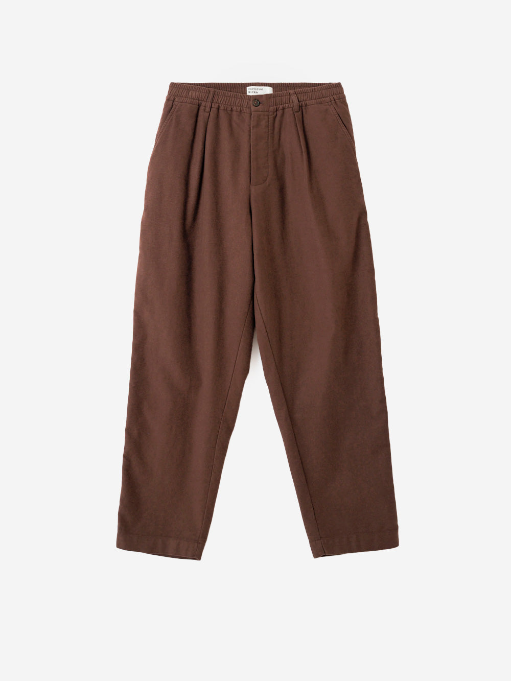 UNIVERSAL WORKS Pantaloni Comfort Moleskin marroni con pinces Marrone Urbanstaroma
