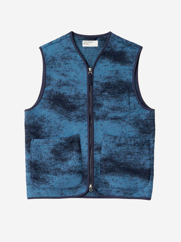 UNIVERSAL WORKS Gilet Cloud Camo Knit Zip blu Blu