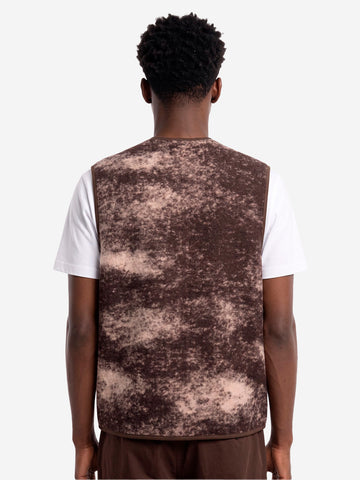 UNIVERSAL WORKS Gilet Cloud Camo Knit Zip marrone Marrone