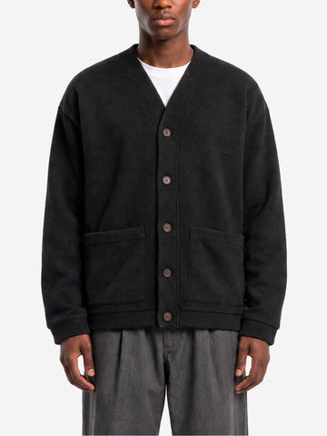 UNIVERSAL WORKS Cardigan Chelo Fleece Advanced nero Nero