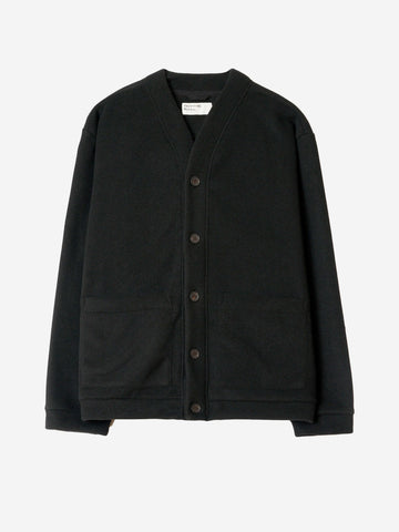 UNIVERSAL WORKS Cardigan Chelo Fleece Advanced nero Nero