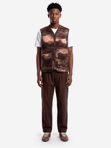 UNIVERSAL WORKS Pantaloni Oxford Micro Canvas marroni Marrone