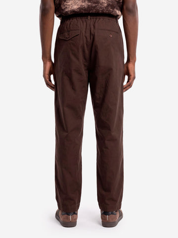 UNIVERSAL WORKS Pantaloni Oxford Micro Canvas marroni Marrone