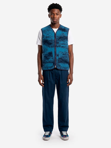 UNIVERSAL WORKS Pantaloni Oxford Micro Canvas blu Blu scuro