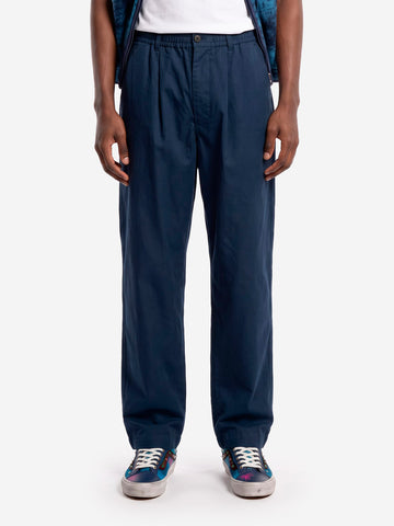 UNIVERSAL WORKS Pantaloni Oxford Micro Canvas blu Blu scuro