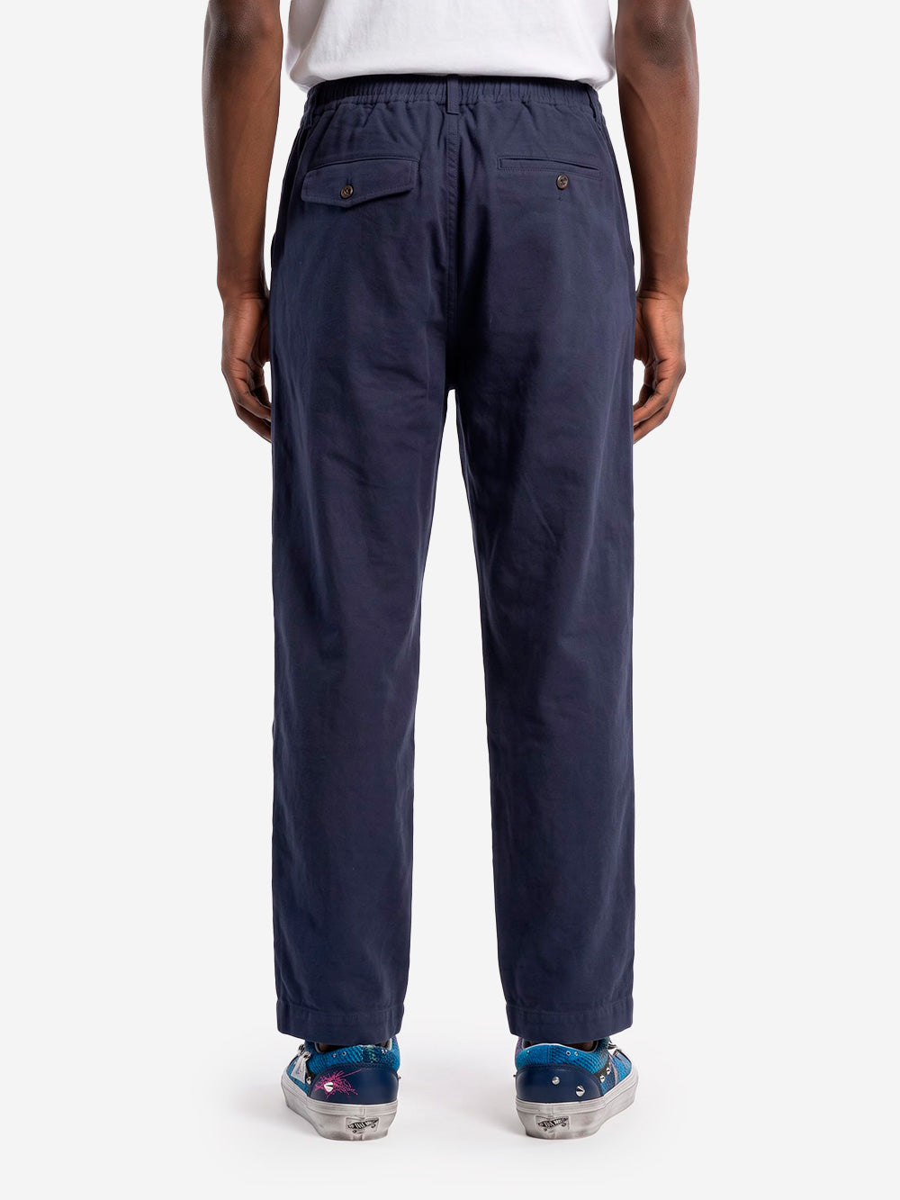 UNIVERSAL WORKS Pantaloni Oxford Micro Canvas blu Blu scuro Urbanstaroma