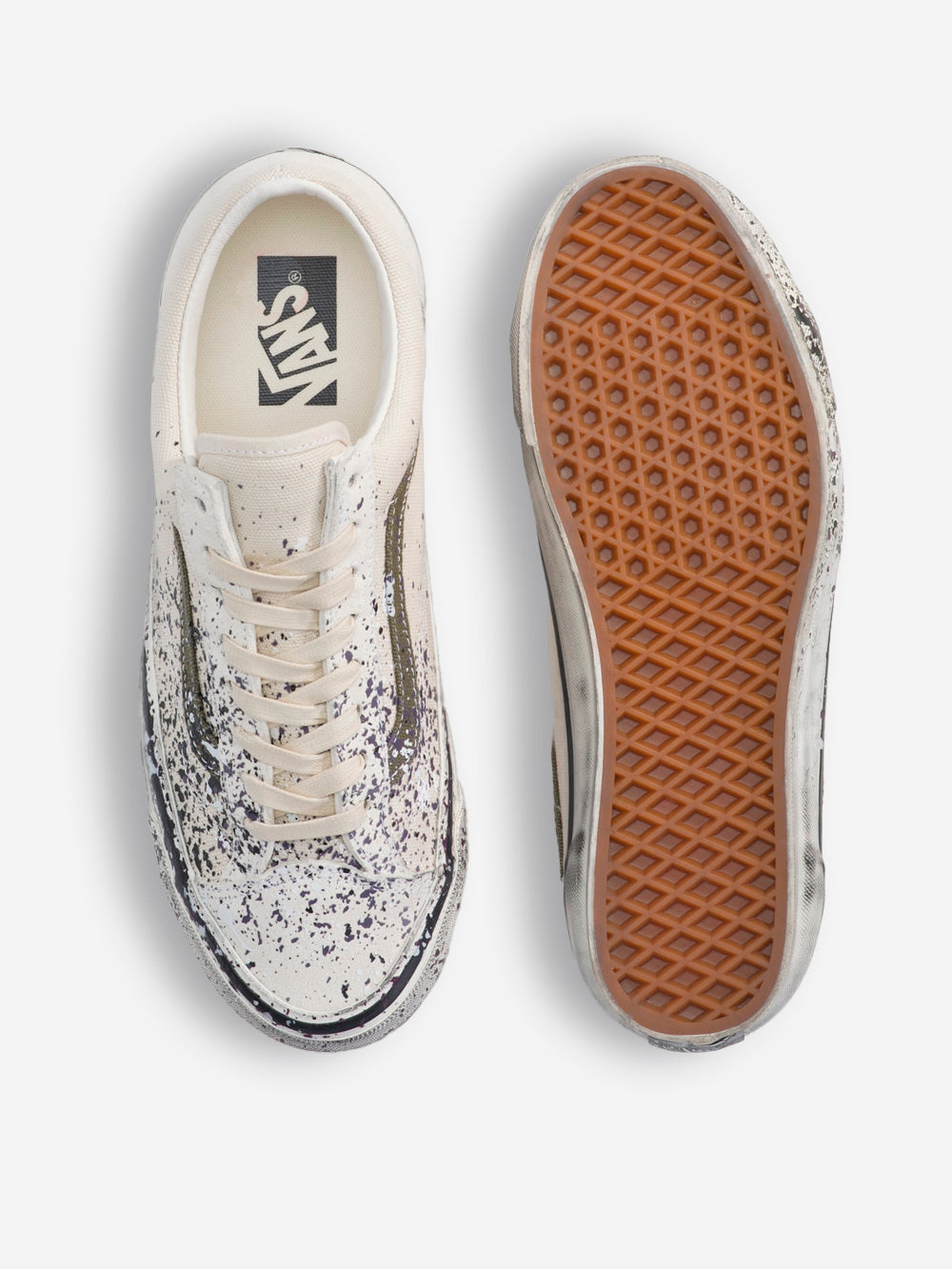VANS Premium LX Old Skool 36 Paint Splatter Turtledove Beige Urbanstaroma