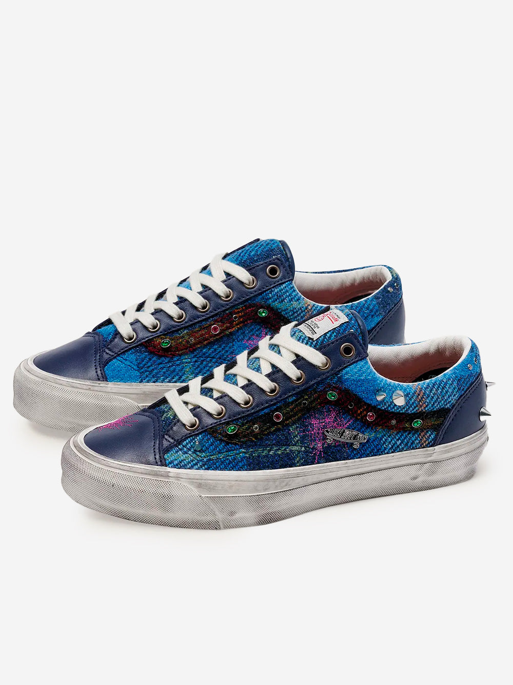 VANS LX Old Skool 36 Harris Tweed blu Urbanstaroma