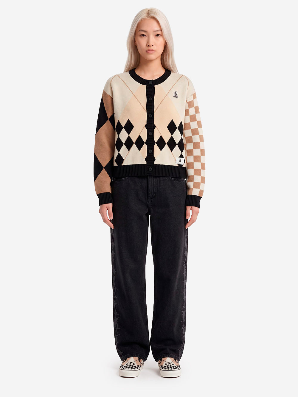 VANS x Pringle of Scotland Cardigan Bianco nero Urbanstaroma