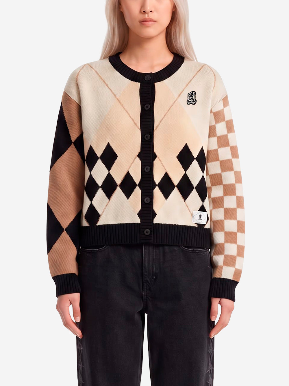 VANS x Pringle of Scotland Cardigan Bianco nero Urbanstaroma