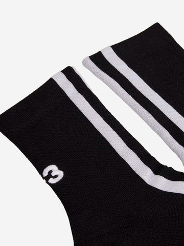 Y-3 Calze nere con stripes Nero