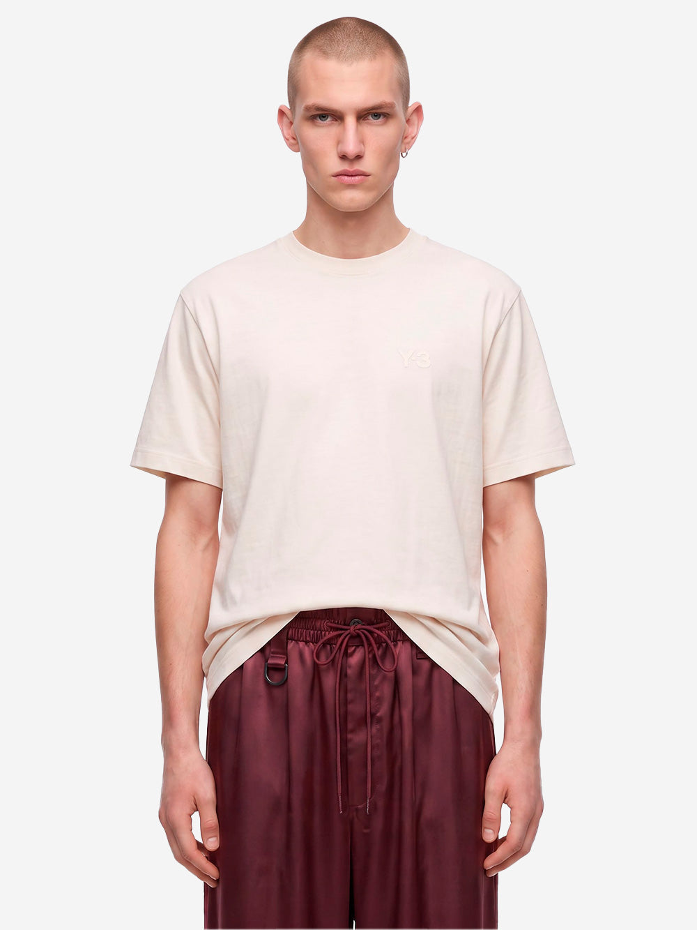 Y-3 T-shirt bianca con logo a trasferimento termico Off white Urbanstaroma