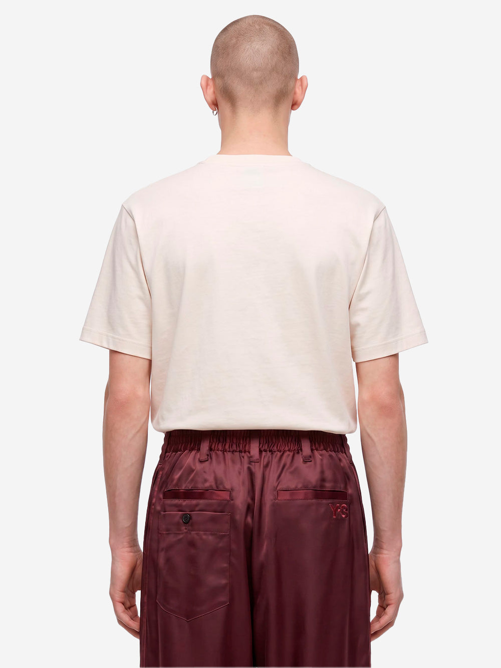 Y-3 T-shirt bianca con logo a trasferimento termico Off white Urbanstaroma