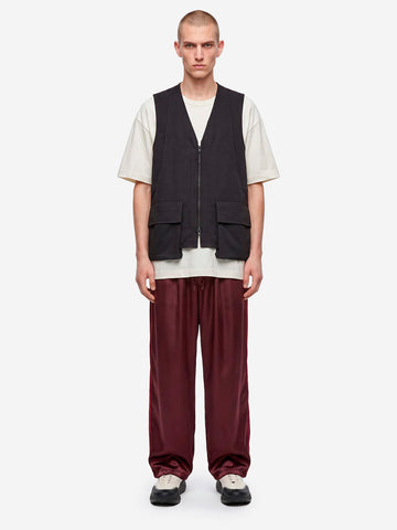 Y-3 Gilet Uniform Pocket con logo a tarsferimento termico Nero