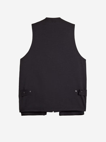 Y-3 Gilet Uniform Pocket con logo a tarsferimento termico Nero