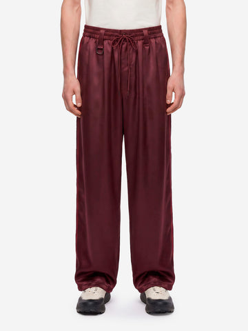 Y-3 Track pants rossi satinati gradient 3-Stripes Rosso