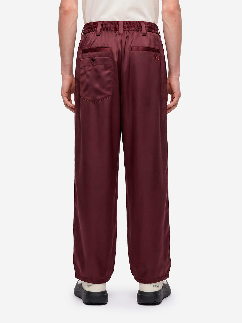 Y-3 Track pants rossi satinati gradient 3-Stripes Rosso Urbanstaroma