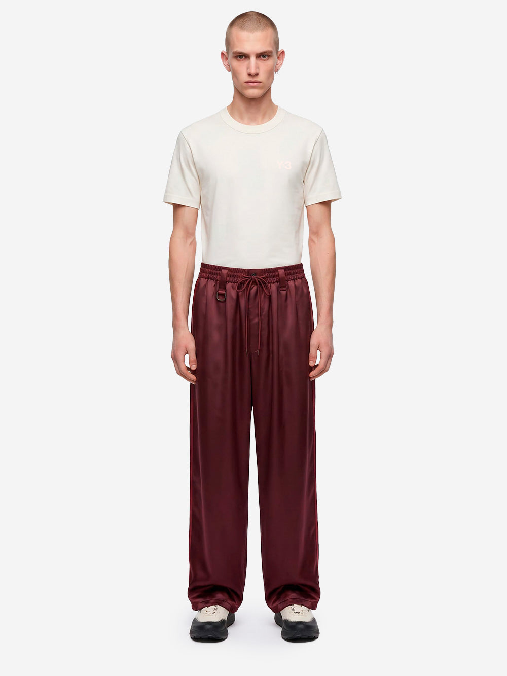 Y-3 T-shirt bianca slim fit con logo sul petto Off white Urbanstaroma