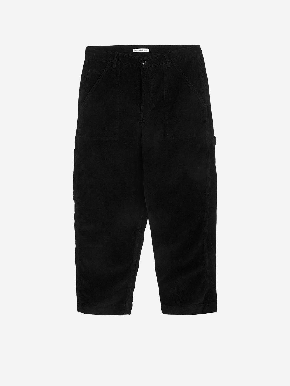 YMC Pantaloni 'Painter' in velluto a coste con tasche utility Nero Urbanstaroma
