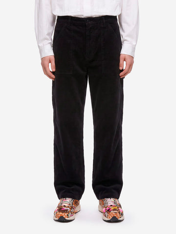 YMC Pantaloni 'Painter' in velluto a coste con tasche utility Nero